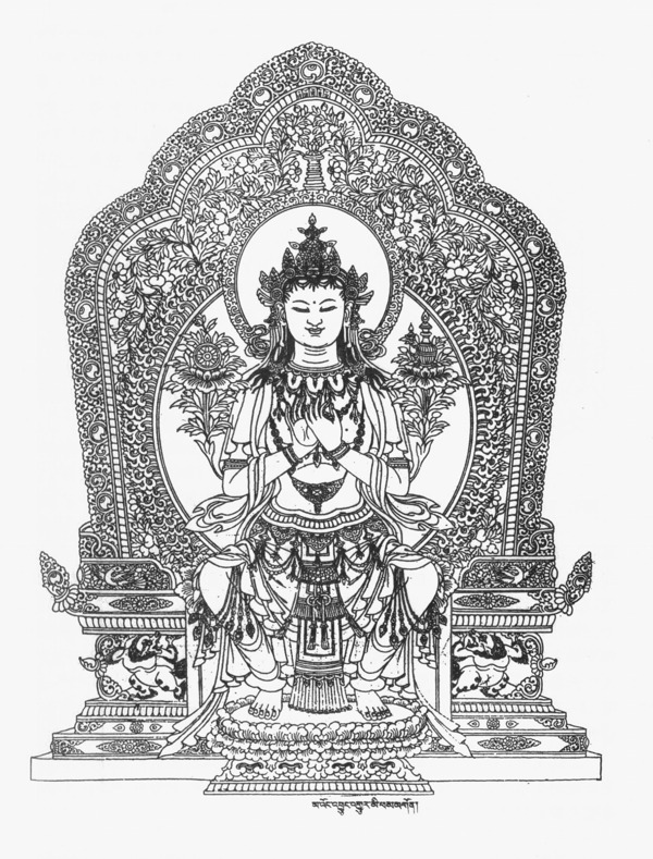 素描彌勒菩薩圖片