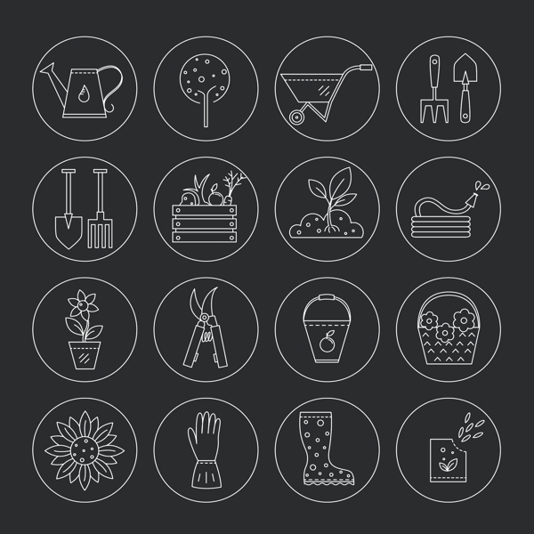 簡(jiǎn)約園林圖標(biāo)