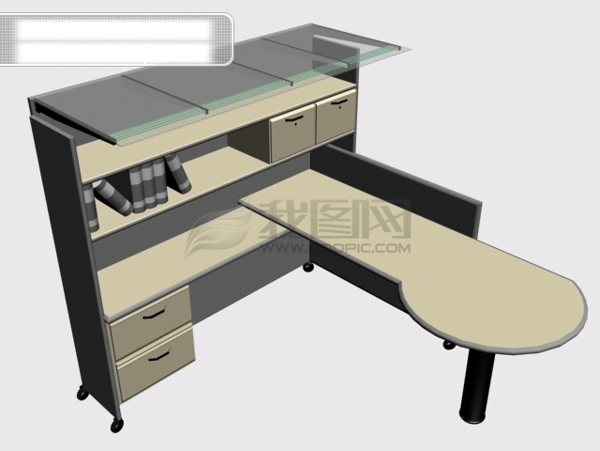 3d辦公組合柜桌