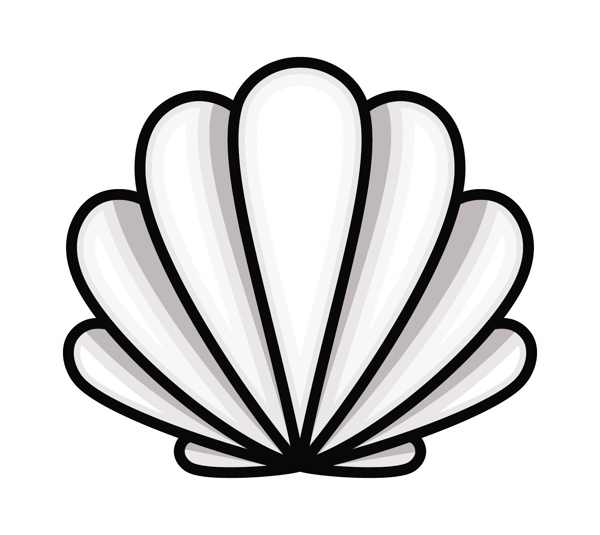 貝殼矢量卡通插畫