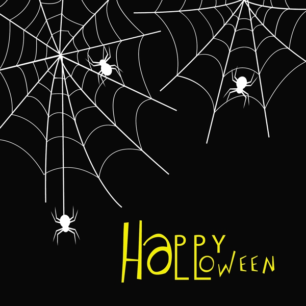 橫幅或背景為萬圣節(jié)晚上spidernet黑