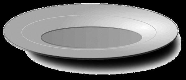灰色陶瓷盘子免抠png透明素材