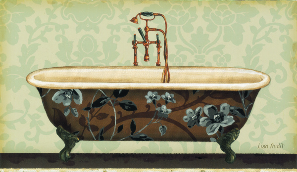 西式风格工艺绘画浴缸图片