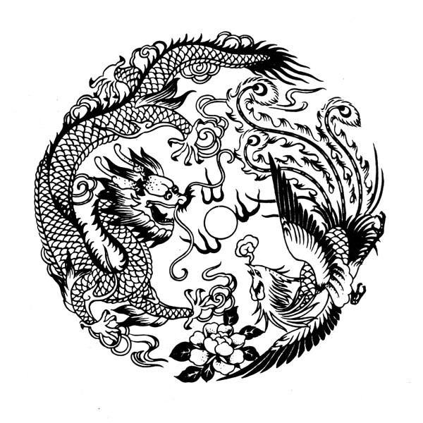 龍鳳呈祥吉祥圖案225