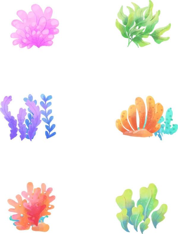 海底世界簡(jiǎn)約裝飾元素