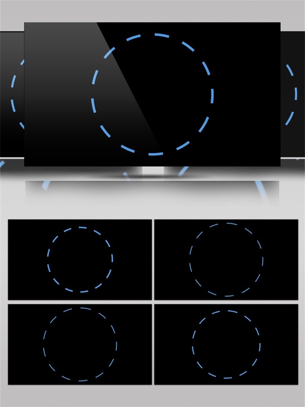 虚线设计圆圈动画视频素材