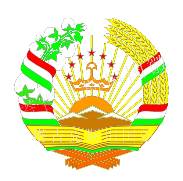 塔吉克斯坦国徽图片