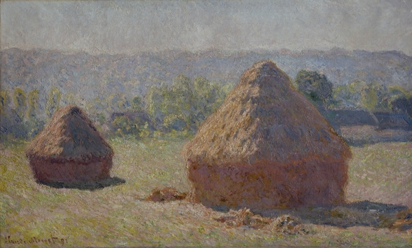 HaystacksattheEndoftheSummerMorningEffect1890風(fēng)景建筑田園植物水景田園印象畫派寫實(shí)主義油畫裝飾畫