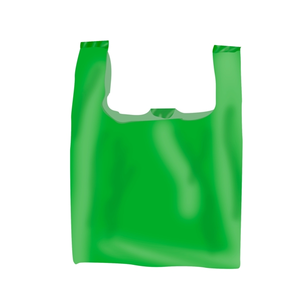 绿色塑料袋子图片