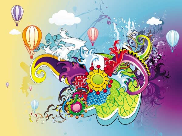 歐美花紋4663矢量EPS