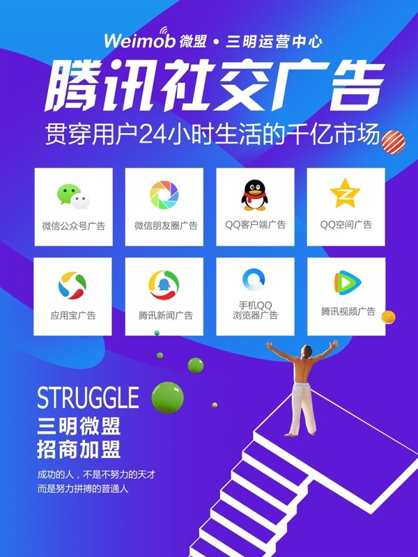 騰訊社交廣告海報(bào)