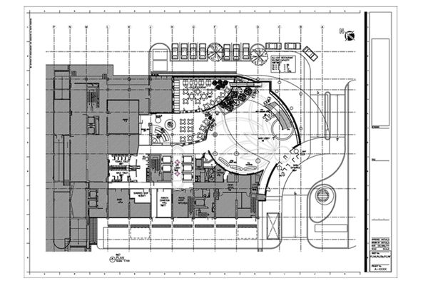 酒店大堂平面功能CAD规划