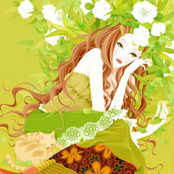 位圖抽象人物抽象美女圖時(shí)尚休閑免費(fèi)素材