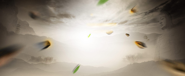 抽象沙漠banner背景素材