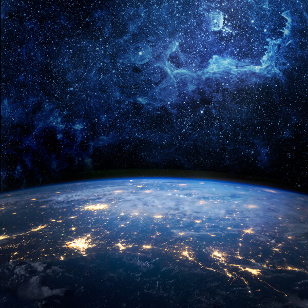 夜晚地球表面图片