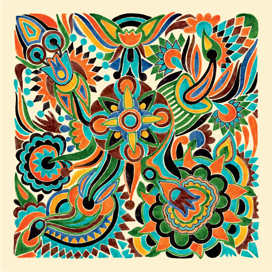 中國風(fēng)花紋矢量圖2