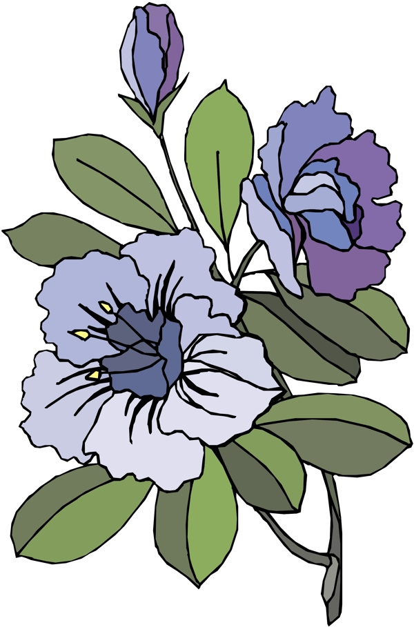 花朵花草鮮花矢量EPS格式1493
