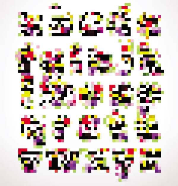 精美鲜花字母03矢量素材
