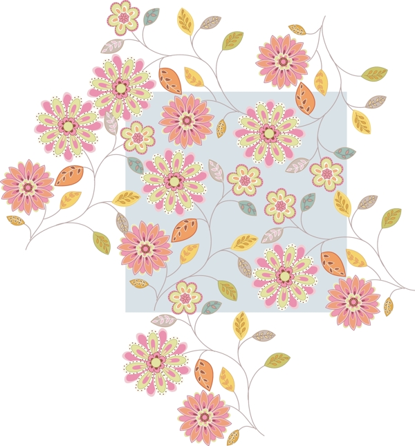 花紋背景矢量圖