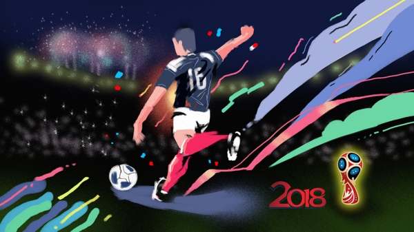 2018世界杯插画