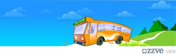 韩国插画公车图片