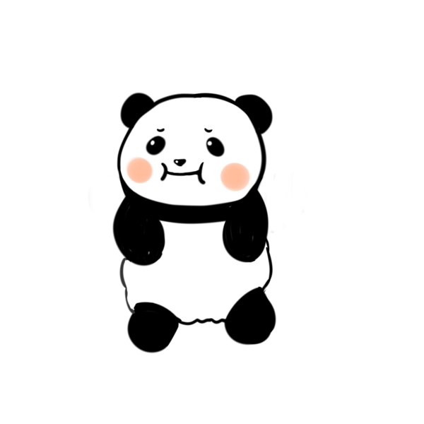 原创可爱熊猫生气表情包