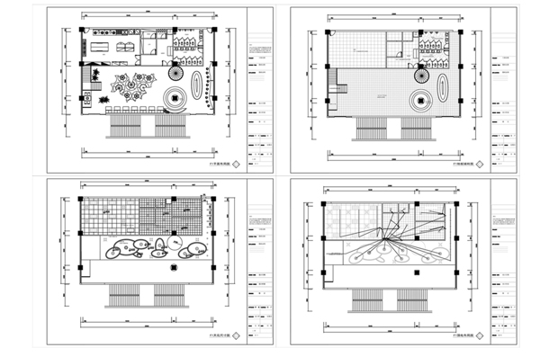 超现代餐厅CAD施工图纸设计