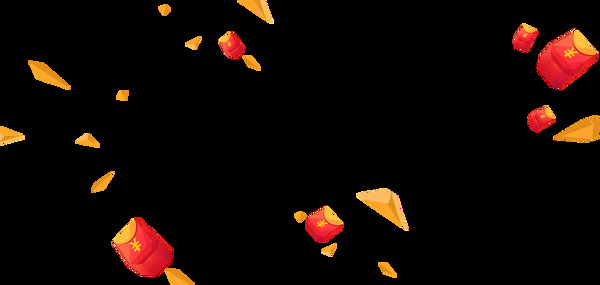 節(jié)日漂浮紅包png元素素材