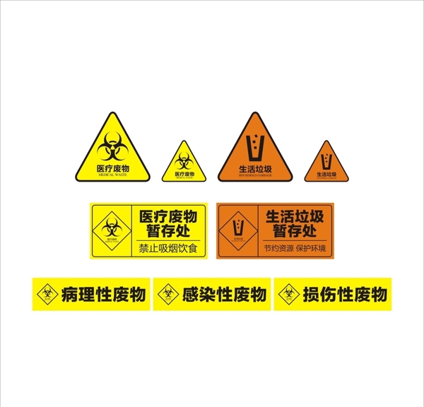 醫(yī)療廢物生活垃圾標識