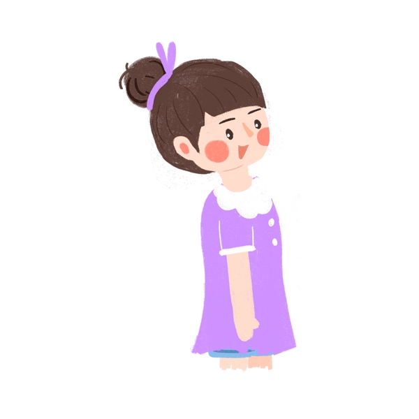 可愛風(fēng)手繪女孩免摳元素