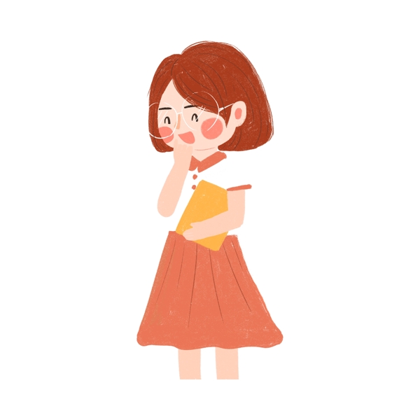 卡通簡約女孩免摳素材