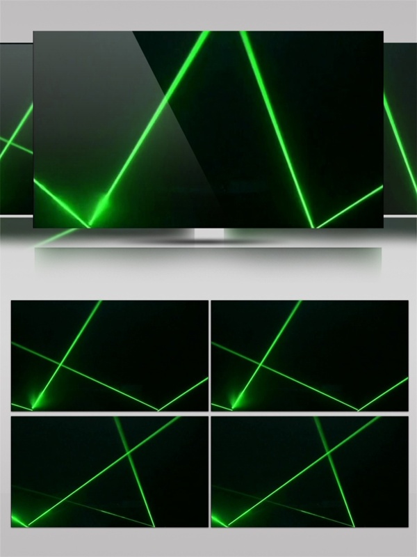 绿光反射光束视频素材