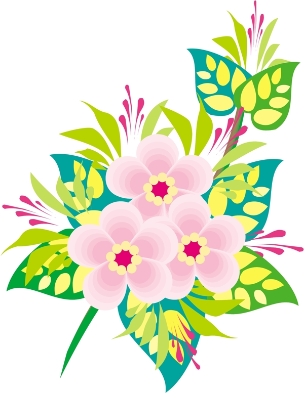 花朵花草鮮花矢量EPS格式0010
