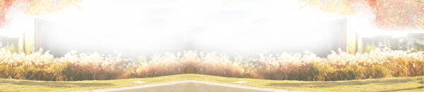 秋季秋裝唯美背景banner