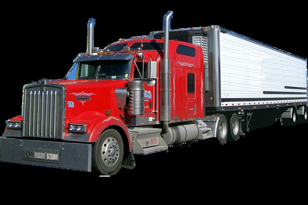 红色高级载重卡车免抠png透明图层素材