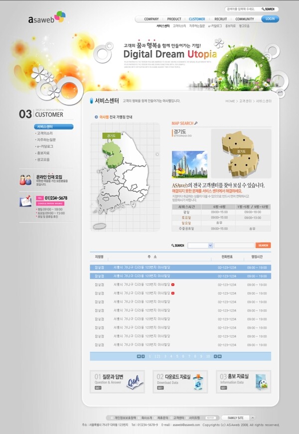 韓國(guó)商務(wù)網(wǎng)頁模板圖片