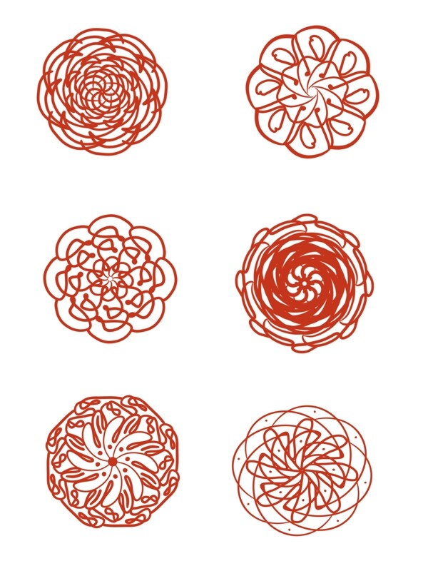 中國(guó)風(fēng)剪紙傳統(tǒng)文化花紋圖案