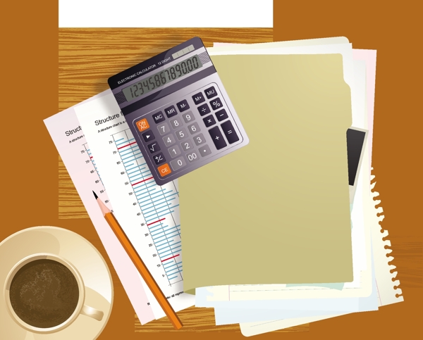 辦公室的創(chuàng)意企業(yè)桌面矢量模板