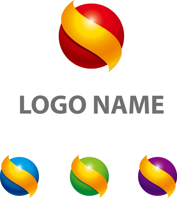 紅色圓形LOGO標(biāo)志