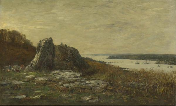 EugeneBoudinTheOutskirtsofBresttheEstuaryoftheElornRiver1873.jpeg畫家風(fēng)景畫靜物油畫建筑油畫裝飾畫