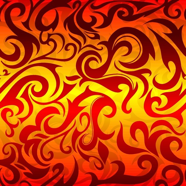 矢量素材火各異圖形背景