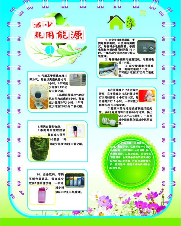 減少耗用能源圖片