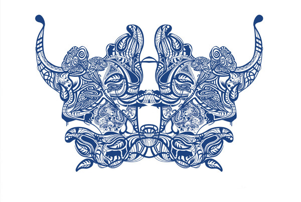 位圖色彩白色藍(lán)色花紋免費(fèi)素材