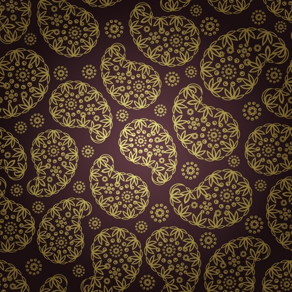 歐美花紋1657矢量EPS