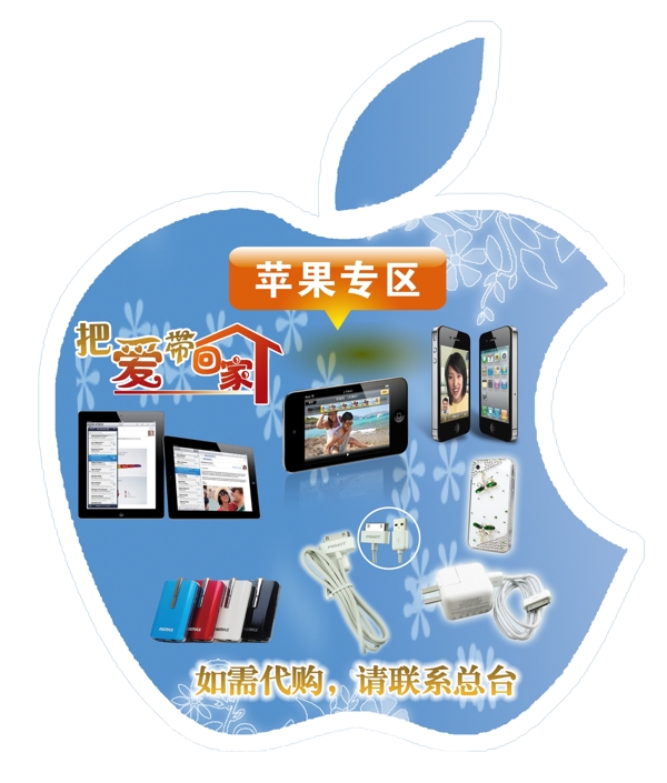 蘋果形狀異形卡
