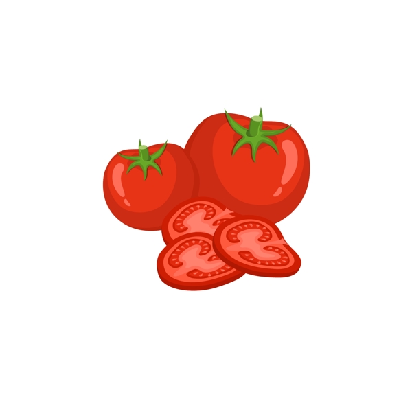 蔬菜水果西红柿矢量卡通