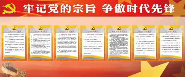 黨建制度展板圖片