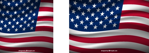 美国背景的现实旗帜