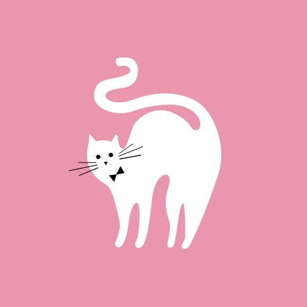 可爱的矢量猫logo模板