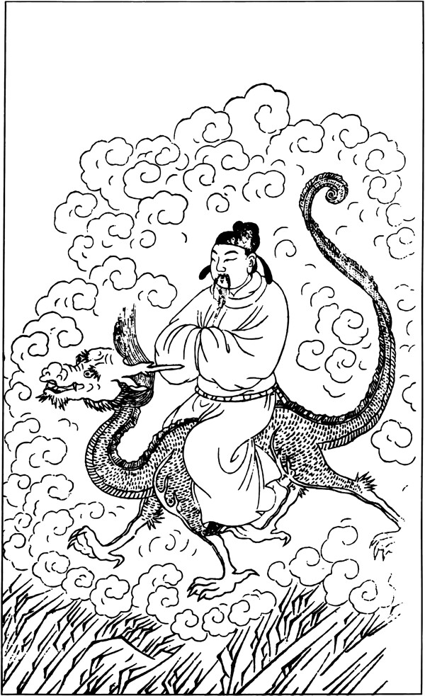 古版畫(huà)教化類(lèi)人物畫(huà)矢量EPS格式0471